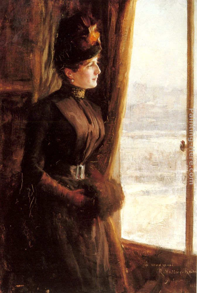 A Portrait of Madame Vallery-Radot painting - Albert Edelfelt A Portrait of Madame Vallery-Radot art painting